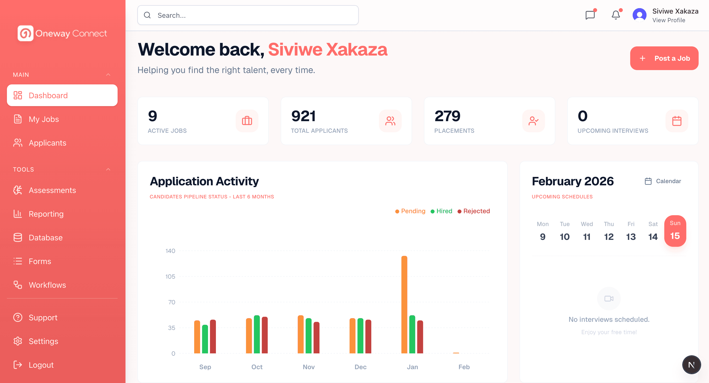 OnewayConnect Dashboard
